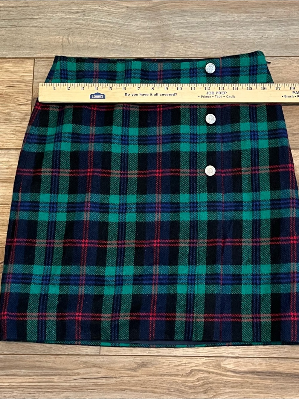 NWT Talbots Plaid Wool Blend Pencil Skirt Women’s Size 6 Green Blue Red - Picture 2 of 9